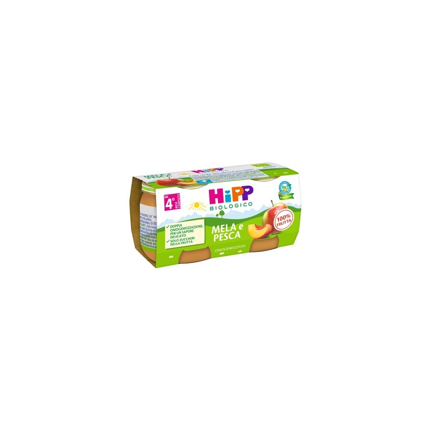 Hipp Hipp Bio Omog Mela/pesca 2x80g