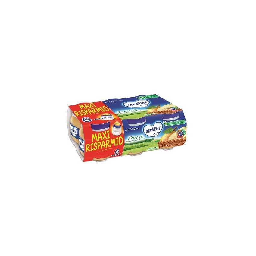 Mellin Mellin Omog Pera 6x100g