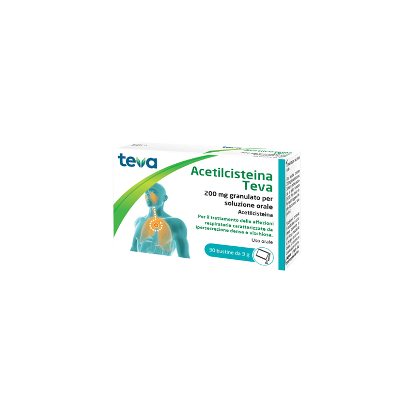 Teva Acetilcisteina Teva*30bs 200mg