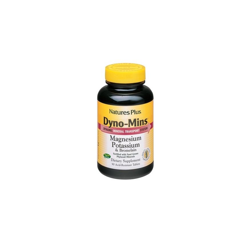 Nature's Plus Dyno Mins Mag/pot Bromela90tav