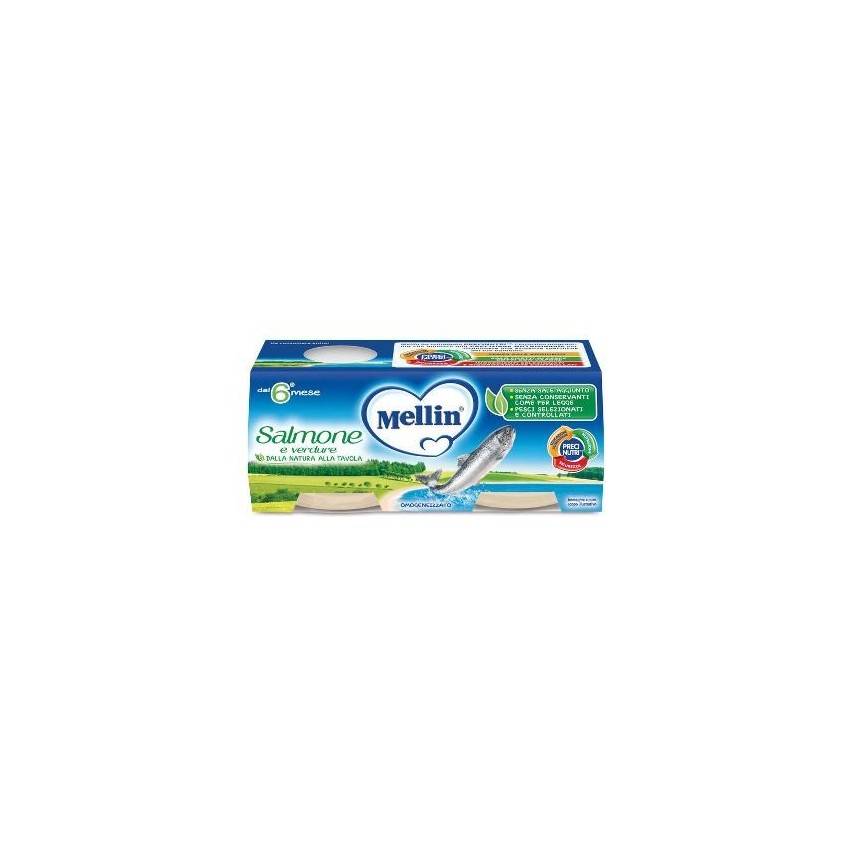 Mellin Mellin Omog Salmone 2x80g