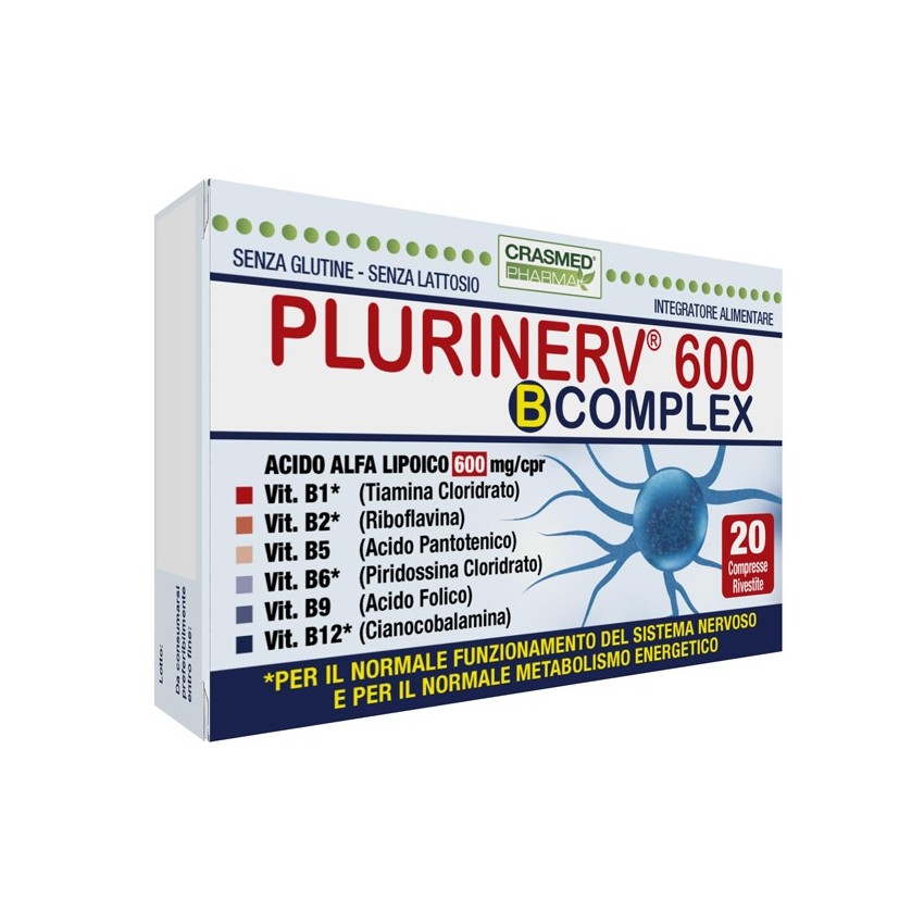 Crasmed Pharma Plurinerv 600 B Complex 20cpr