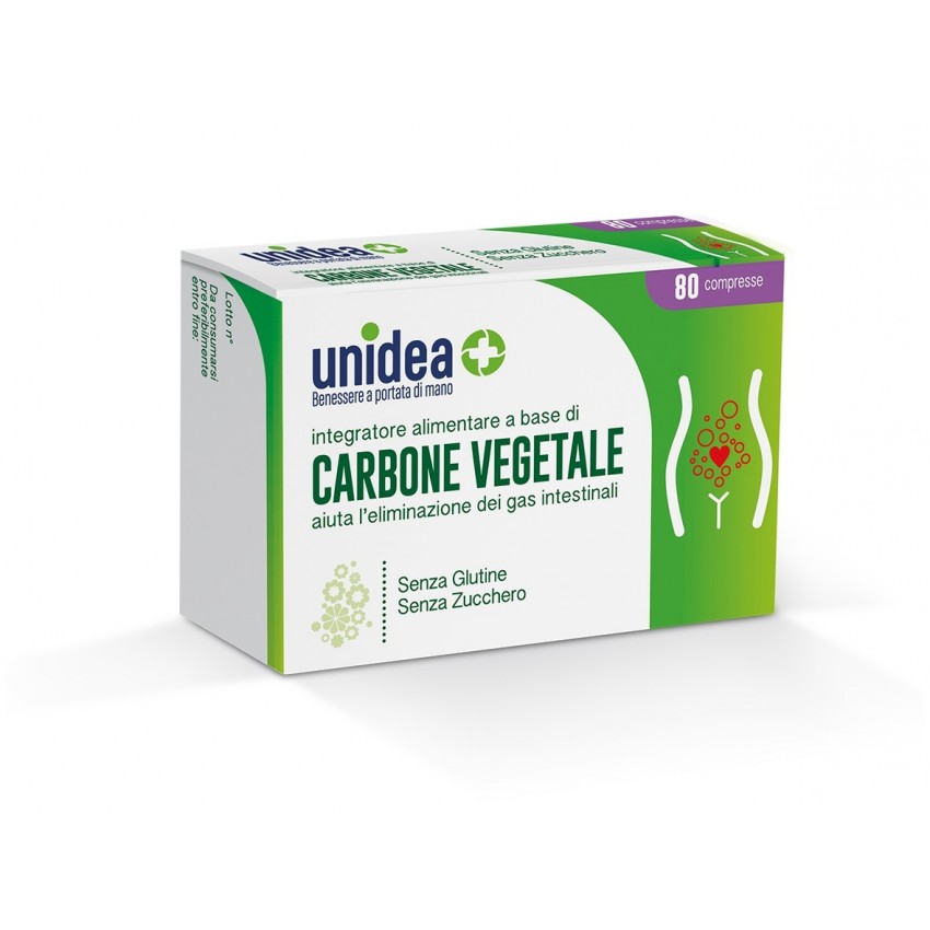  Unidea Carbone Vegetale 80 compresse