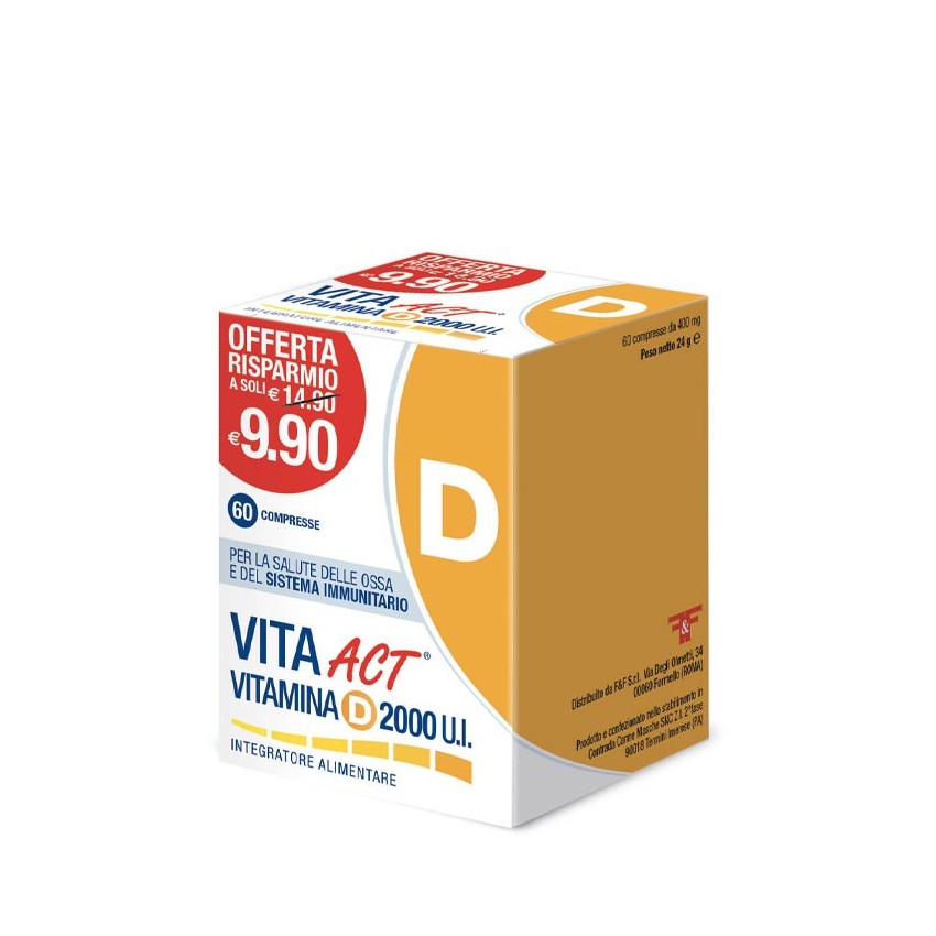 F&f Vita Act Vitamina D 2000 U.I da 60 Compresse