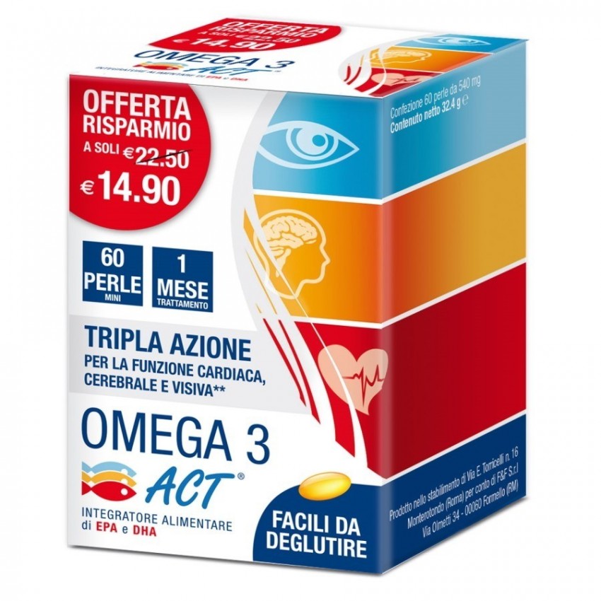 F&f Omega 3 Act 1 grammo da 60 Perle