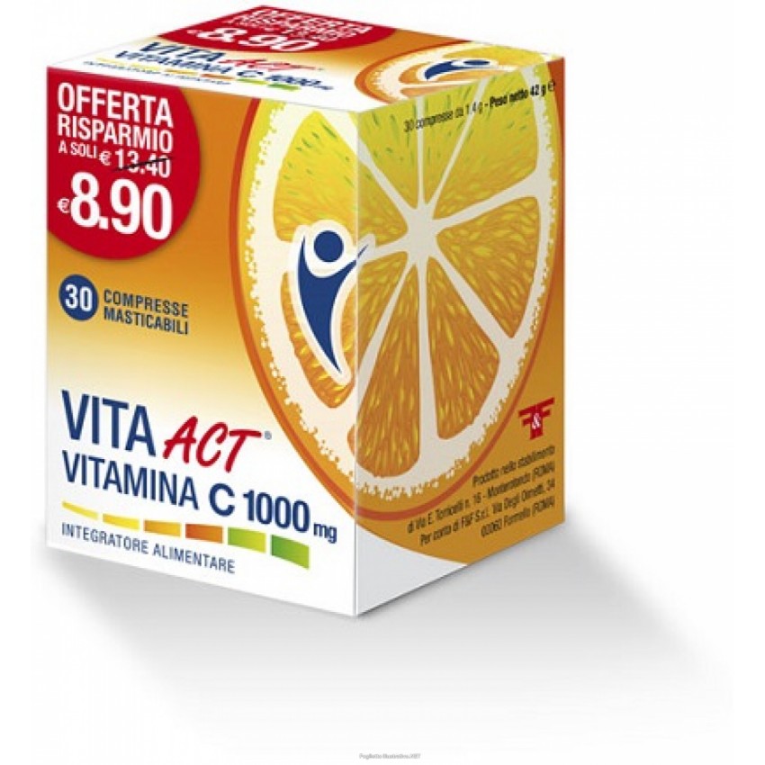 F&f Vita Act Vitamina C 1000mg  da 30 Compresse Masticabili