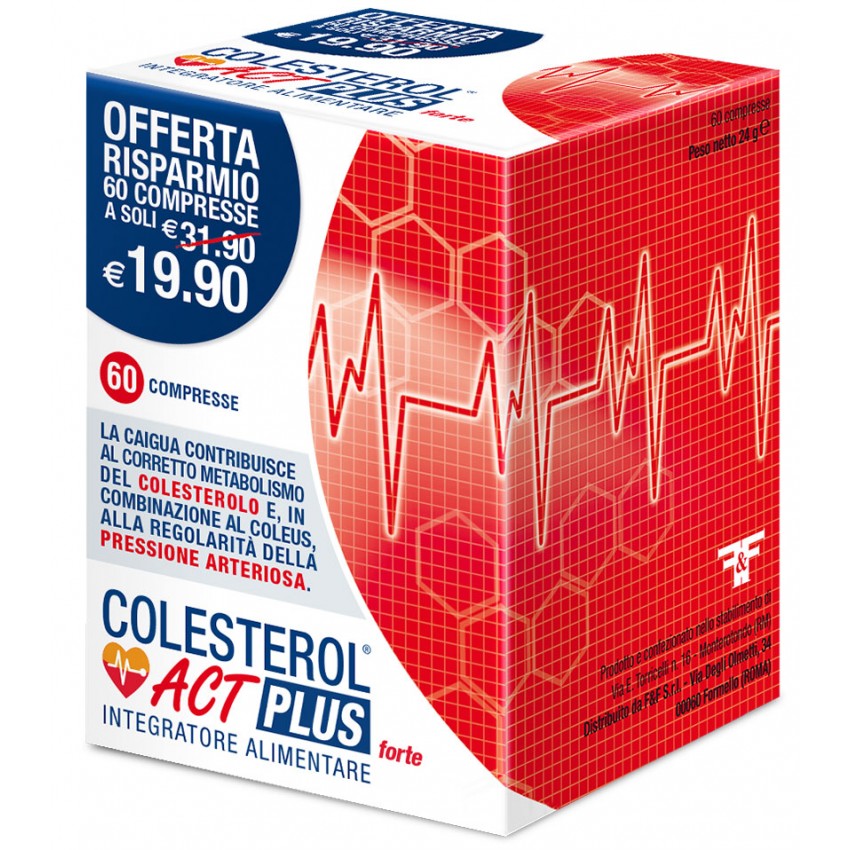 F&f Colesterol Act Plus Forte 60 Compresse