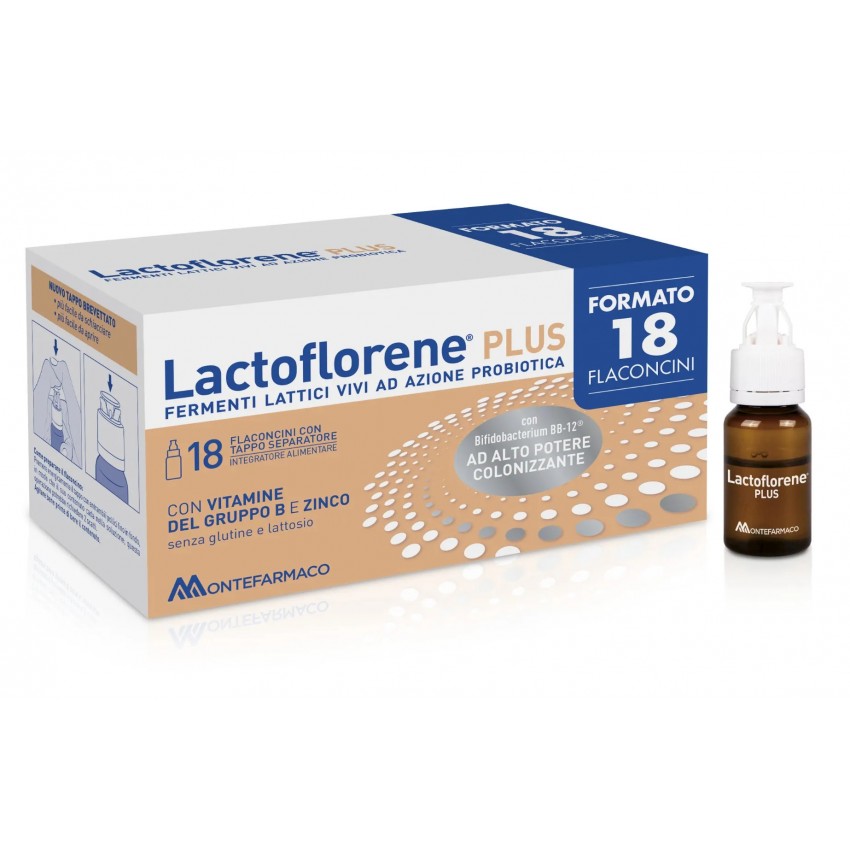 Lactoflorene Lactoflorene Plus Integratore Fermenti Lattici 18 Flaconi 180 ml