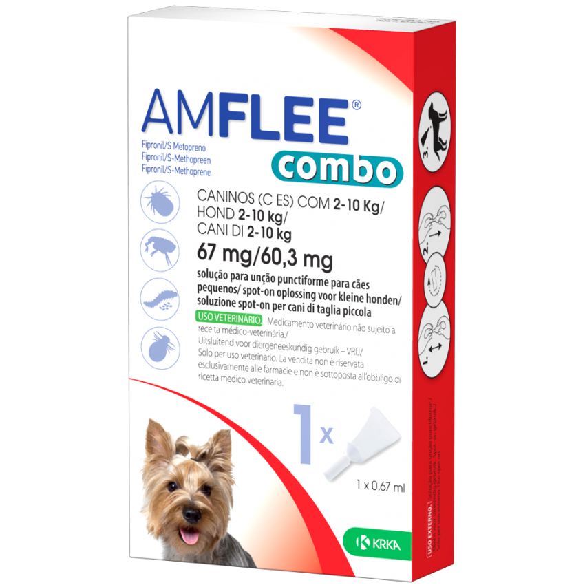 KRKA FARMACEUTICI MILANO Srl AMFLEE COMBO per Cani 2-10 Kg da 1 Pipetta