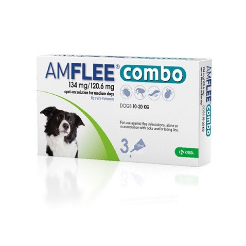 KRKA FARMACEUTICI MILANO Srl AMFLEE COMBO spot-on soluz 3 pipette per cani da 10 a 20 kg