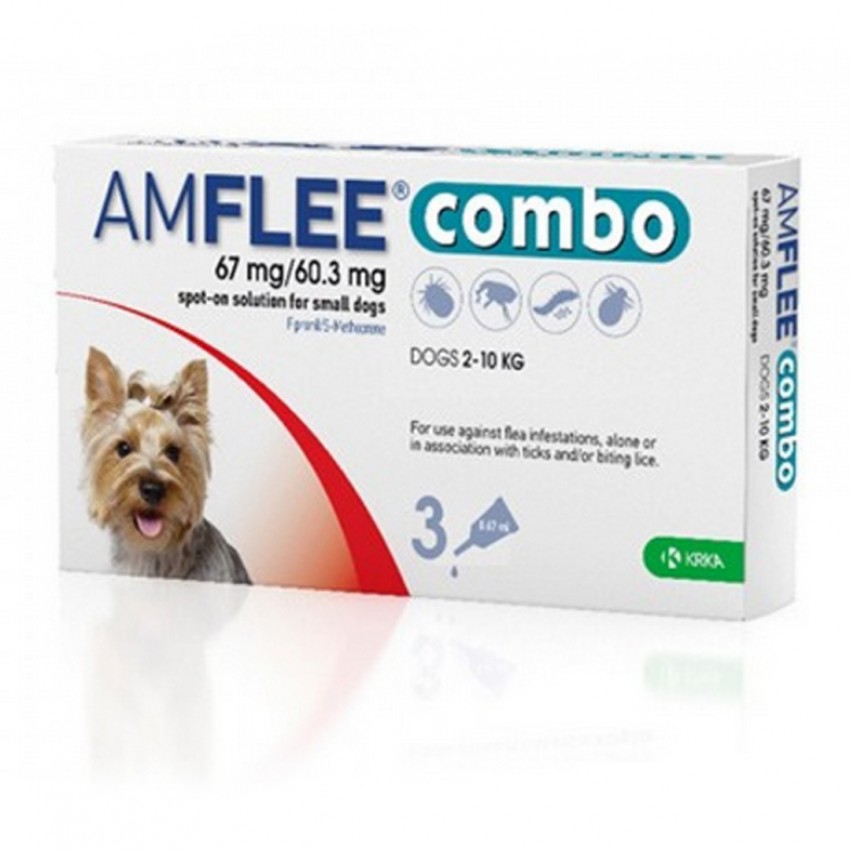 KRKA FARMACEUTICI MILANO Srl Amflee combo spot-on soluzione 3 pipette  per cani da 2 a 10 kg