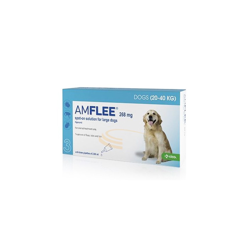 KRKA FARMACEUTICI MILANO Srl AMFLEE SPOT ON 3 PIPette per cani da 20-40 KG