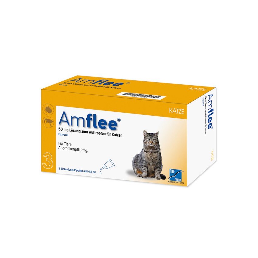 KRKA FARMACEUTICI MILANO Srl AMFLEE spot-on soluz 3 pipette 0,5 ml 50 mg gatti