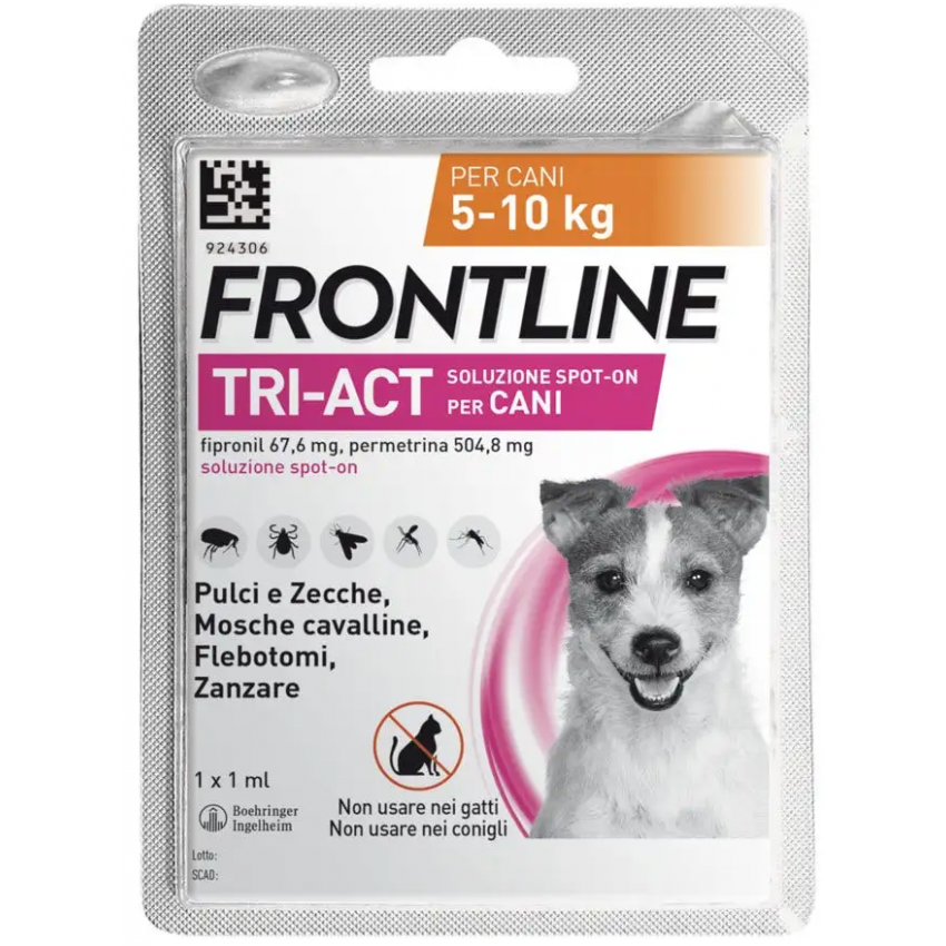 BOEHRINGER ING.ANIM.H.IT.SpA Frontline Tri-Act Spot-On Cani 5-10 kg 1 Pipetta 0,5ml