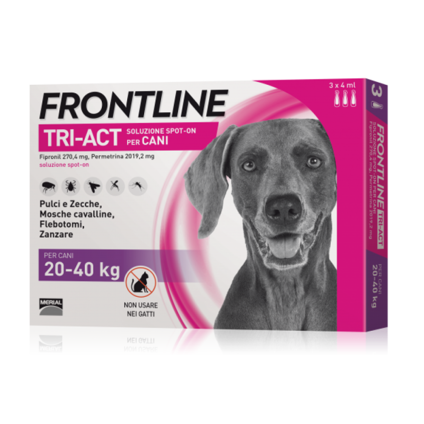 BOEHRINGER ING.ANIM.H.IT.SpA FRONTLINE Tri-Act Cani da 20 - 40 Kg 3 Pipette da 4ml