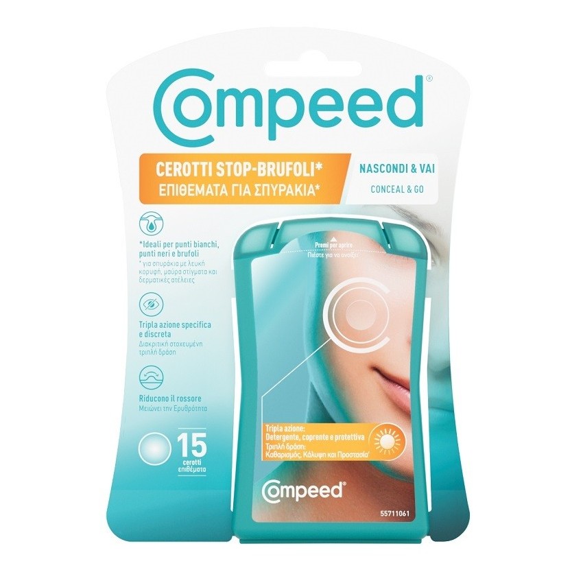 LABORATOIRE HRA PHARMA COMPEED CEROTTI STOP BRUFOLI NASCONDI & VAI 15 PEZZI