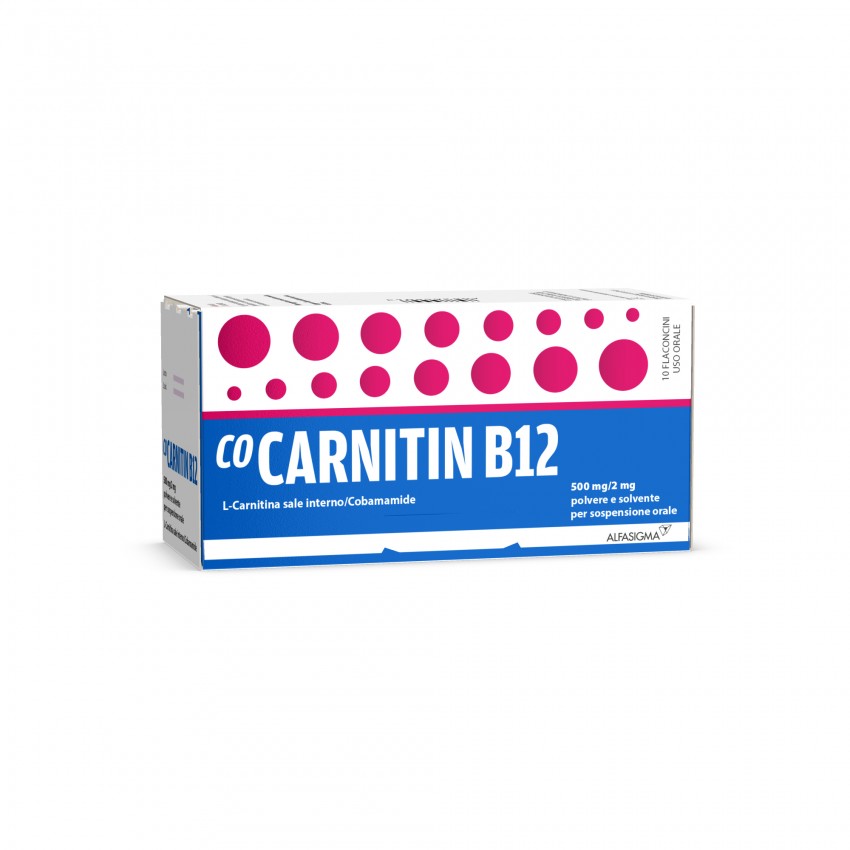 ALFASIGMA SpA COCARNITIN B12 sospensione orale 10 FLACONCINI 10 ML 500 MG + 2 MG