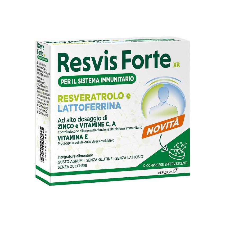 ALFASIGMA SpA RESVIS FORTE XR 12 COMPRESSE EFFERVESCENTI