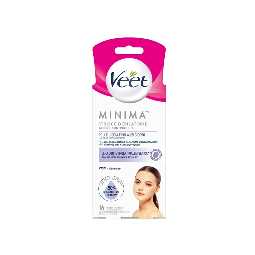 Veet Veet Strisce Viso Ipoall 16pz