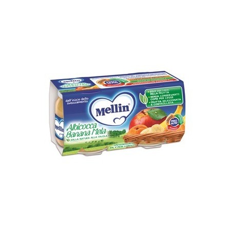 Mellin Mellin Omog Alb/ban/mel 2x100g